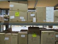 LOT OF APPROX. ( 11) BOXES, CRAFTMADE PYRMONT SMALL WALL MOUNT, CRAFTMADE LIGHTING #41554-CH, RIVIERA MED OUTDOOR LANTERN, CRAFTMADE PERIMETER LARGE WALL MOUNT, 2.50 CAMERON PERIMETER LARGE WALL MOUNT  MIDNIGHT, (2) RENS OUTDOOR LANTERNS LED, (2) CRAFTMADE STOWE 2-IGHT VANITY