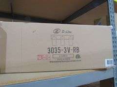LOT OF (4) BOXES Z-LITE LIGHTING 3035-3V-RB VANITY, 598M-BK POST LIGHT, 475-4V-MB-OBR VANITY