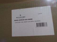 LOT, (5) ALLEGRI CUSTOM LED MODD-035520-010-3000K, (2) 037922-038-FR001 AND (1) KALCO 4-LIGHT B4204AC
