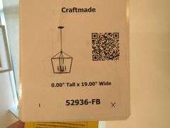 CHANDELIER OR PENDANT AS SHOWN * REFER TO PHOTOS * BUYER RESPONSIBLE FOR REMOVAL - BRING TOOLS AND LADDER AS ITEMS ARE CEILING MOUNTED 12'-14' CEILING HEIGHT*
