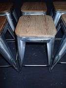 Metal Stacking Chair w/ Wood Top **sold 6X the money**