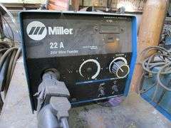 MILLER INVISION 456P DV INVERTER ARC WELDER, S/N LE331475, 230/460V, 3-PHASE, W/LEADS & MILLER 220A WIRE FEEDER, S/N LC056215, PORTABLE