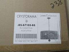 CRYSTORAMA AGED BRASS CHANDELIER #HAY-1409-AG
