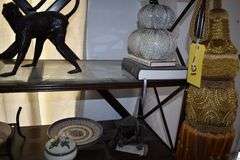 ASSORTED DÉCOR ON SHELF AS SHOWN