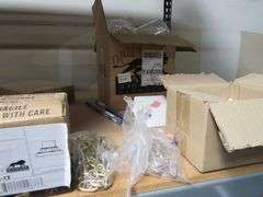 LOT OF APPROX. (28) BOXES SAVOY HOUSE, NUSC 8-4090-3-322 GLASS, 1-9060-6-95 GLASS, G123 GLASS SAVOY CRYSTAL PARTS, 7-702-1-109 GLASS, 1917626050 GLASS, 9-104-1-SN GLASS, 8-1080-4-SN VANITY, 1-860-4-BK GLASS