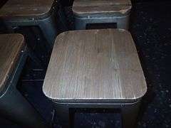 Metal Stacking Chair w/ Wood Top **sold 4X the money**