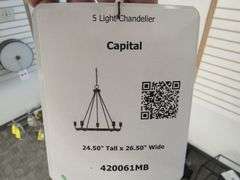 CHANDELIER OR PENDANT AS SHOWN * REFER TO PHOTOS * BUYER RESPONSIBLE FOR REMOVAL - BRING TOOLS AND LADDER AS ITEMS ARE CEILING MOUNTED 12'-14' CEILING HEIGHT*