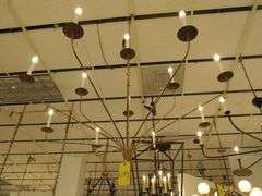 CHANDELIER OR PENDANT AS SHOWN * REFER TO PHOTOS * BUYER RESPONSIBLE FOR REMOVAL - BRING TOOLS AND LADDER AS ITEMS ARE CEILING MOUNTED 12'-14' CEILING HEIGHT*