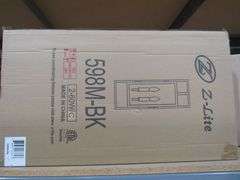 LOT OF (4) BOXES Z-LITE LIGHTING 3035-3V-RB VANITY, 598M-BK POST LIGHT, 475-4V-MB-OBR VANITY