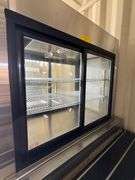 2011 MOD-U-SERVE MCT-FT3 MODULAR COUNTER W/ ATLAS METAL WCPT-3 REFRIGERATED PASS THROUGH DISPLAY CASE