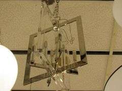 CHANDELIER OR PENDANT AS SHOWN * REFER TO PHOTOS * BUYER RESPONSIBLE FOR REMOVAL - BRING TOOLS AND LADDER AS ITEMS ARE CEILING MOUNTED 12'-14' CEILING HEIGHT*