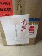 LOT OF APPROX. (16) ASSORTED PRODUCTS, EICHHOLTZ TOSCANO BLUE GLASS CHANDELIER, VISUAL COMFORT LIGHT PENDANTS, LARGE SCONCE, SMALL LIGHT PENDANTS, LARGE LIGHT PENDANTS, ASSORTED SMALL LIGHT SCONCES, ETC.