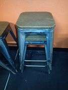 Metal Stacking Chair w/ Wood Top **sold 6X the money**