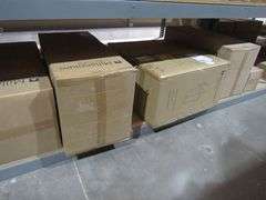 LOT OF (6) BOXES MILLENNIUM LIGHTING, 42603-PBK PENDANTS, 9142-TBK PENDANT, 9701 GLASS GLOBE