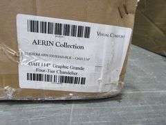 VISUAL COMFORT AERIN COLLECTION OAH 114" GRAPHIC GRANDE 4-TIER CHANDELIER #5503HAB-BLK