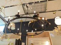 CHANDELIER OR PENDANT AS SHOWN * REFER TO PHOTOS * BUYER RESPONSIBLE FOR REMOVAL - BRING TOOLS AND LADDER AS ITEMS ARE CEILING MOUNTED 12'-14' CEILING HEIGHT*