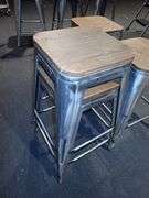 Metal Stacking Chair w/ Wood Top **sold 4X the money**