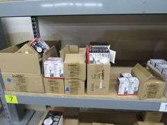 CONTENTS OF SHELF, APPROX. (40) BOXES OF ASSORTED SATCO LIGHT BULBS