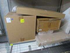 LOT, (1) CRYSTORAMA BAXTER 4-LIGHT NICKEL CHANDELIER #8864-PN & (1) WAC DOR #0108, ETC.