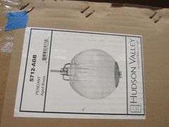 LOT OF (8) BOXES OF ASSORTED HUDSON VALLEY PRODUCTS, (1) PENDANT #H815701L-AGB, (1) LIGHT PENDANT #1518-AGB, (1) PENDANT #5712-AGB, (1) PENDANT #H257701-AGB, (2) WALL SCONCES #H415101B-AGB & (2) WALL SCONCES #3021-AGB/BK