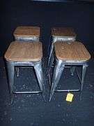 Metal Stacking Chair w/ Wood Top **sold 4X the money**