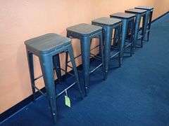 Metal Stacking Chair w/ Wood Top **sold 6X the money**