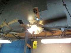 4-LIGHT CEILING FAN, LOCATED IN WAREHOUSE, BUYER NEEDS LADDER FOR REMOVAL