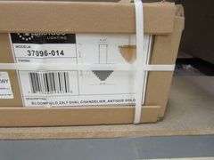 EUROFASE BLOOMFIELD 22-LIGTH OVAL CHANDELIER ANTIQUE GOLD #37096-014