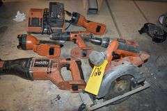 (6) RIGID CORDLESS TOOLS WITH (1) BATTERY AND (1) CHARGER
