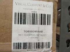 LOT OF APPROX. (1) VISUAL COMFORT ROBINSON LARGE PENDANT #TOB5753HAB-CG & (3) ASSORTED LAMP SHADES