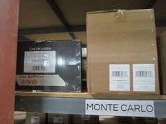 LOT OF (5) BOXES, (1) MONTE CARLO FAN COLLECTION, FINITION 5ASPR70BS, (2) VISUAL COMFORT FAN COLLECTION 60" MAVERICK 3MAVSM60BBSWWOD, (1) GENERATION LIGHTING 52" LOWDEN LED 5BIDMBK 5LWDR52MBKD, (1) MONTE CARLO 132 CM LOWDEN 5LWWDR52MBKE, (1) MONTE CARLO 60" ADLER 3ADR60BBS