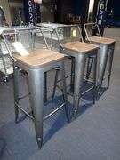 Metal Bar Height Chair w/ Wood Top **sold 3X the money**