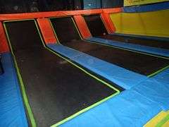 Dodgeball Trampoline Zone Approx. 50' X 25' X 12.5'