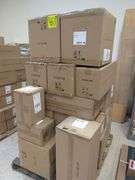 (1) SKID OF APPROX. (28) ASSORTED VISUAL COMFORT PRODUCTS, 1-LIGHT SPHERE PENDANTS #6692101-112, 4-LIGHT WALL/BATH SCONCE #4420904-962, 3-LIGHT WALL/BATH SCONCE #4420903-112, 1-LIGHT PENDANTS #6590301-962, 4-LIGHT WALL/BATH #4441504-112, ETC.