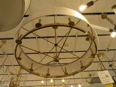 CHANDELIER OR PENDANT AS SHOWN * REFER TO PHOTOS * BUYER RESPONSIBLE FOR REMOVAL - BRING TOOLS AND LADDER AS ITEMS ARE CEILING MOUNTED 12'-14' CEILING HEIGHT*