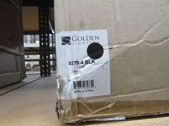 LOT, (3) ASSORTED GOLDEN LIGHTING PRODUCTS, (1) #0270-4BLK, (1) #1053-5DK & (1) #2073-LPBLK