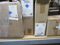 CONTENTS OF SHELF, ASSORTED MATTEO PRODUCTS, WALL SCONCES, PENDANTS, FLUSH MOUNT LIGHTS, LIGHT PENDANTS, WALL LIGHTS, ETC.