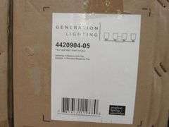 (1) SKID OF APPROX. (7) GENERATION LIGHTING 4-LIGHT WALL/BATH SCONCE #4420904-05, (20) 2-LIGHT CEILING FLUSH MOUNT #75435-7 & () -LIGHT CEILING FLUSH MOUNT LIGHTS #