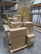 (1) SKID OF APPROX. (16) BOXES OF GENERATION LIGHTING PRODUCTS, 6-LIGHT OUTDOOR WALL LANTERNS, LINEAR CHANDELIER, LIGHT PENDANTS, 1-LIGHT OUTDOOR WALL LANTERN, MEDIUM VANITY, FLUSH MOUNT LIGHT, 8-LIGHT CHANDELIER, ETC.