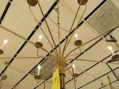 CHANDELIER OR PENDANT AS SHOWN * REFER TO PHOTOS * BUYER RESPONSIBLE FOR REMOVAL - BRING TOOLS AND LADDER AS ITEMS ARE CEILING MOUNTED 12'-14' CEILING HEIGHT*