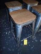 Metal Stacking Chair w/ Wood Top **sold 4X the money**