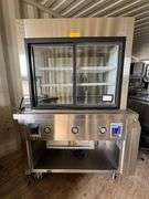 2011 MOD-U-SERVE MCT-FT3 MODULAR COUNTER W/ ATLAS METAL WCPT-3 REFRIGERATED PASS THROUGH DISPLAY CASE