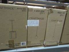 LOT OF APPROX. ( 11) BOXES, CRAFTMADE PYRMONT SMALL WALL MOUNT, CRAFTMADE LIGHTING #41554-CH, RIVIERA MED OUTDOOR LANTERN, CRAFTMADE PERIMETER LARGE WALL MOUNT, 2.50 CAMERON PERIMETER LARGE WALL MOUNT  MIDNIGHT, (2) RENS OUTDOOR LANTERNS LED, (2) CRAFTMADE STOWE 2-IGHT VANITY