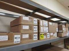 LOT OF APPROX. (5) VISUAL COMFORT 24" CABINET MAKER'S PICTURE LIGHT #SL2706HAB, (1) PETREL 30" PICTURE LIGHT #S2723HAB, (2) 8" CABINET MAKER'S PICTURE LIGHT #SL2704HAB, (AH4015PN-FG, (1) DOVER ) BASIL LARGE FLUSH MOUNT LIGHT #AH4015PN-FG, (1) DOVER TAIL SCONCE #ARN2302G-L, REPLACEMENT GLASS & CHAINS