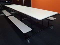 Learniture Mobile Bench Cafeteria Table 12'