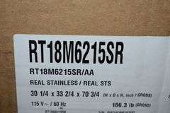 SAMSUNG FRIDGE RT18M6215SR/AA 30-1/4 X  33-2/4 X 70-3/4 18-CF TOP REAL STAINLESS