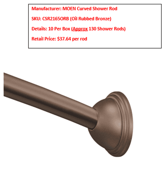 MOEN SHOWER RODS ORB (Approx. 130 Shower Rods)