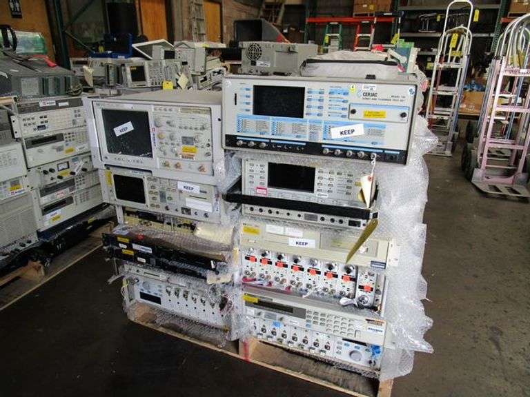 LOT OF TEST EQUIPMENT ON (1) PALLET INCLUDING (1) CERJAC 156 SONET TEST ...