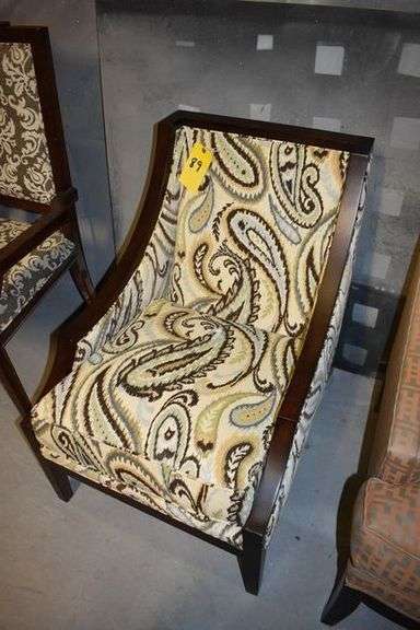 UPHOLSTERED SIDE CHAIR WITH WOOD FRAME