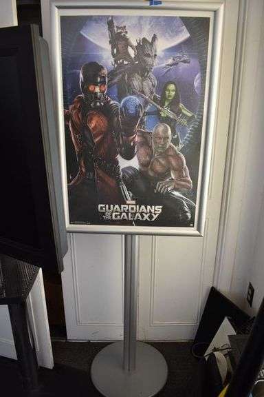 MARVEL GUARDIANS OF THE GALAXY POSTER ON STAND